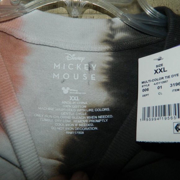 Disney Micky Mouse Tie Dye Sweatshirt Womens Size XXL (Q-52) - Picture 4 of 4